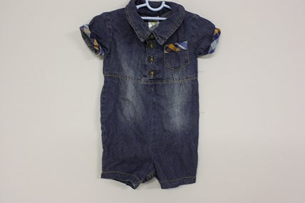 0-3 months jet chambray romper