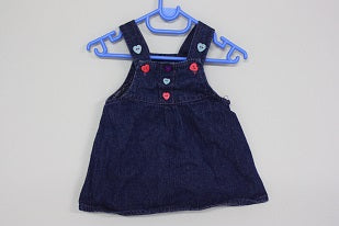 0-3 months cuddlesome adjustable dungaree denim dress