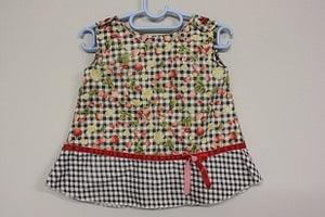 0-3 months home made shoulder tie dress set